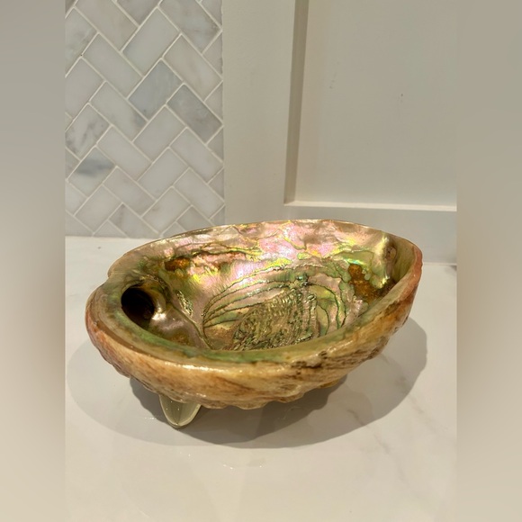 Genuine Abalone Shell Footed Bowl from the 1960's - Picture 4 of 12